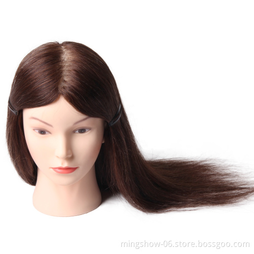 100% Real Hair Female Mannequin Head Training Head Styling